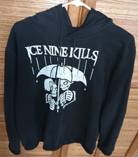 Ice Nine Kills Mens Large Hoodie Pullover Black Hooded Long Sleeve Skeleton