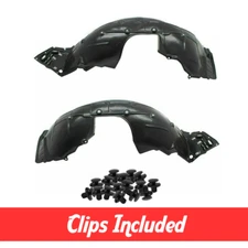 Front Side Fender Liner Set w/ Clips For 2017-2019 Honda Civic Hatchback Sport