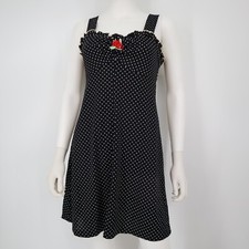 Vintage Terri Black White Polka Dots Summer Juniors Dress Size 9