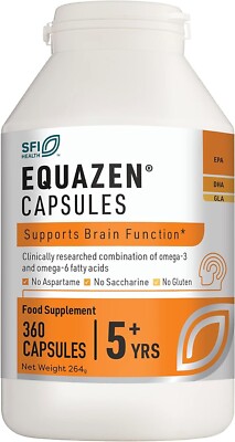 Eye Q Equazen Familie Omega-3 & 6 Kapseln, 360 Stk | Für Gehirnfunktion & Allgem