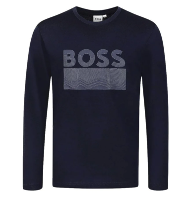 Hugo Boss Kids Long Sleeve T-Shirt Navy [J25M16-849]