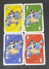 Blastoise #5 Pokemon Japanese UNO Mattel Card 4 Color Set GNH17 2022