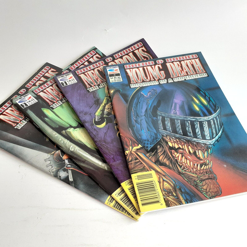 Dredd & Buried Judge Death #1, 2, 3 & 12 Necropolis, Softback, Fleetway/ Quality