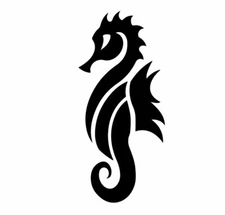 Tribal Seahorse Three Pack Vinyl Decal Car Tumbler Laptop Tablet Notebook Window