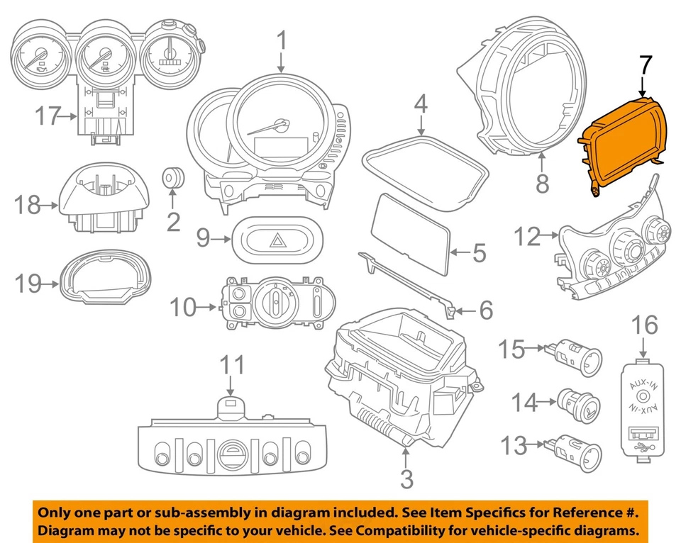 Pantalla de infoentretenimiento usada se adapta a: Mini COOPER 2015 pantalla de visualización navegación y I Foto 3 de 4