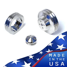 Ford FE Engine Pulleys Underdrive Kit 390 427 428 VBelt Billet Aluminum V-Belt