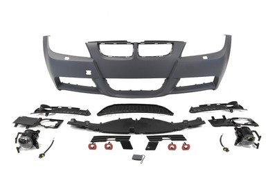 For BMW 05-08 PRE-LCI E90, M Sport Style Front Bumper With Fog Lights