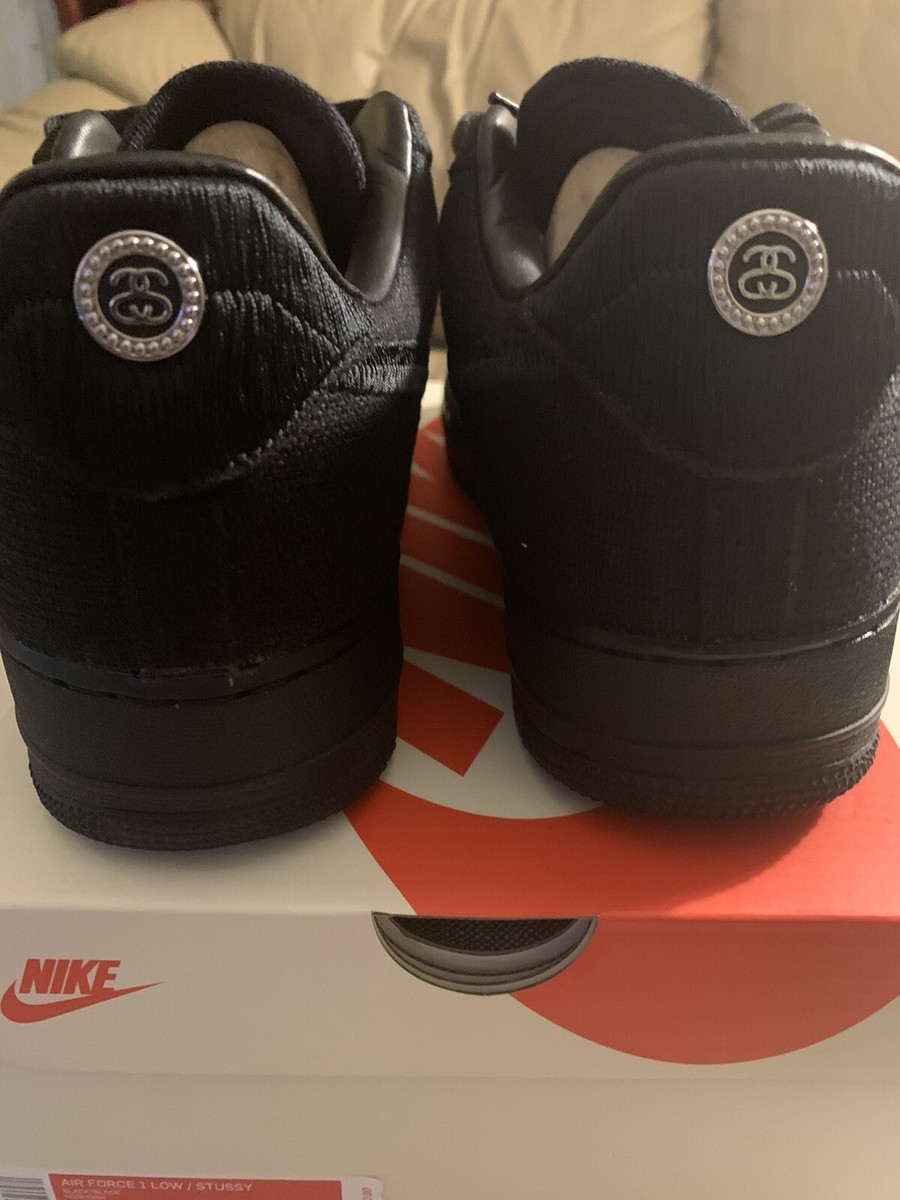 Air Force 1 Low X Stussy Triple Black Size 12 In Hands Ready Air Force 1 Low X Stussy Triple Black Size 12 In Hands Ready