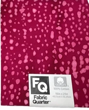 Cotton Fabric Fat Quarter Quilting Crafts print solids red pink batik
