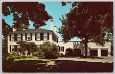 Newton Massachusetts Vintage Postcard Edward Jackson Saltbox Home