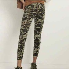 Anthropologie Pilcro High Rise Skinny Camo Pants Womens 29 Camo Floral Printed