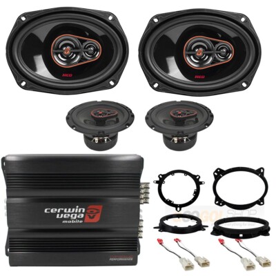 6x9'' & 6.5'' Front/Rear Door speakers & 4ch Amplifier for 2007-2018 Toyota Tundra