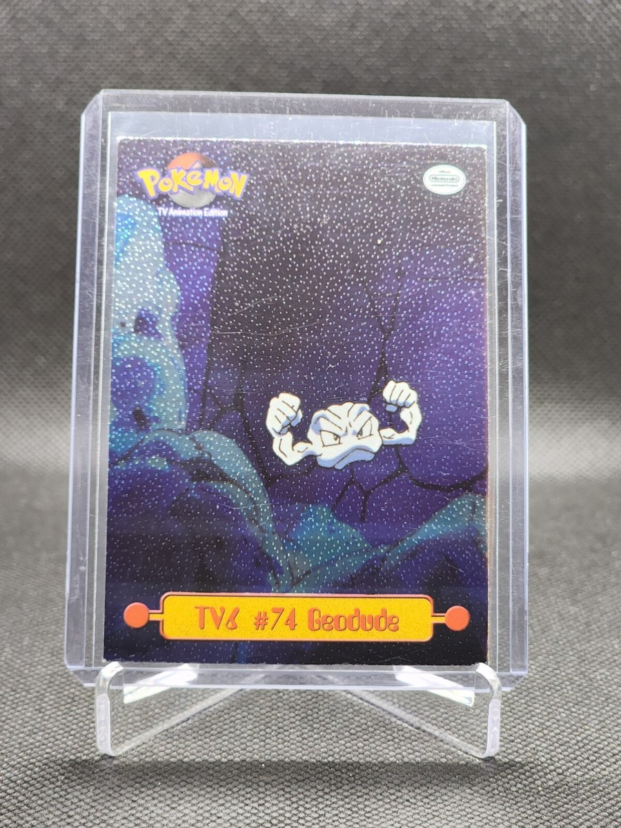 TV6 #74 Geodude Textured Holo Foil Topps TV Animation Edition