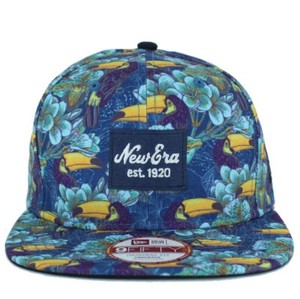 tropical print hat