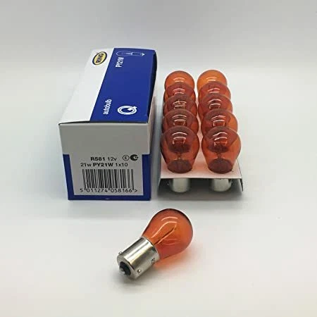 10 x Genuine Ring R581 Amber Indicator Bulb 12V21W 