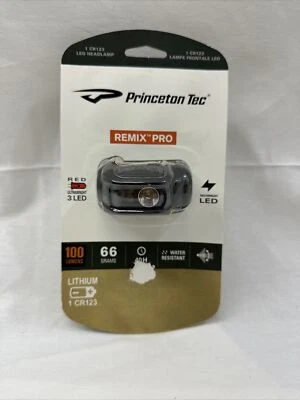 Princeton Tec Remix Pro CR123 Version w/white & red LEDs 100lm Head Lamp Light