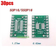 30Pcs DIP16 SSOP16 TSSOP16 To 0.65/1.27MM SOP16 Adapter Pcb Boar New Ic as
