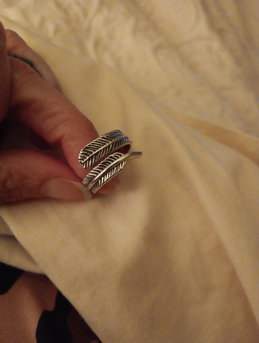 feather silver ring - image 5