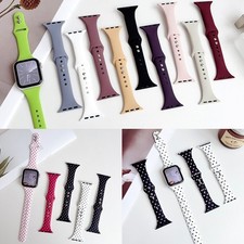 Women Slim Silicone Sport Band for Apple Watch 11 10 9 8 7 6 5 4 SE 3 2 40-46mm