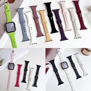 Women Slim Silicone Sport Band for Apple Watch 11 10 9 8 7 6 5 4 SE 3 2 40-46mm