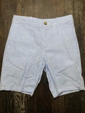 JANIE  JACK Boys 7 Yrs Blue Seersucker Stripe Shorts Spring Cotton Easter NWOT