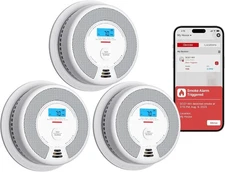 Smoke CO Detector Combo X-Sense SC07-WX Smart Wi-Fi Replaceable Battery Notifica