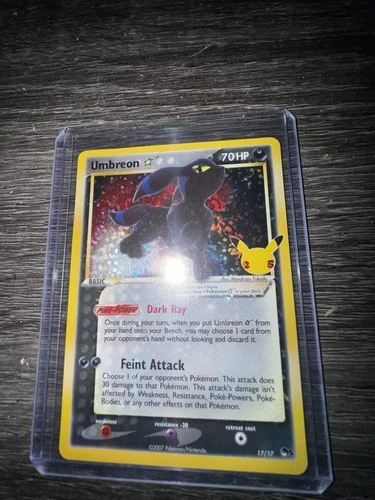 Pokemon Umbreon Gold Star Celebrations Classic Collection 17/17 Holo!!!
