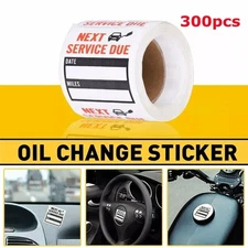300PCS NEW Oil Change Service Reminder Stickers Window Lite Sticker Pack 2"x2"
