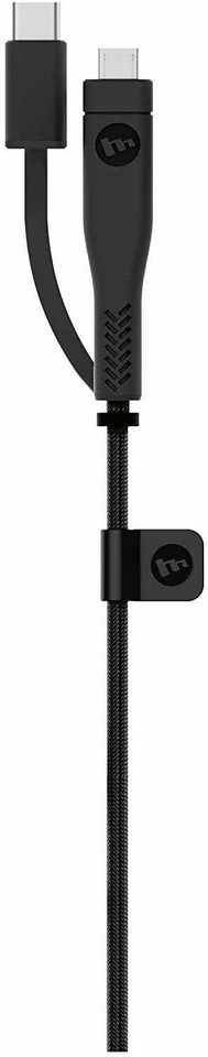 Mophie 2M PRO Switch Tip 2 in 1 USB C to Micro Type C Charging Cable Black - Image 2 of 3