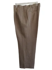 BREAKWATER PANTS MEN 40x32(39X31) RAYON BLEND PLEATED CUFFED LIGHT BROWN CAREER