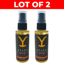 Lot of 2 Wild Willie's Yellowstone Sandalwood Beard Oil - 2 fl oz ea - NEW