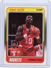 1988-89 FLEER PURVIS SHORT #54 SET BREAK HOUSTON ROCKETS