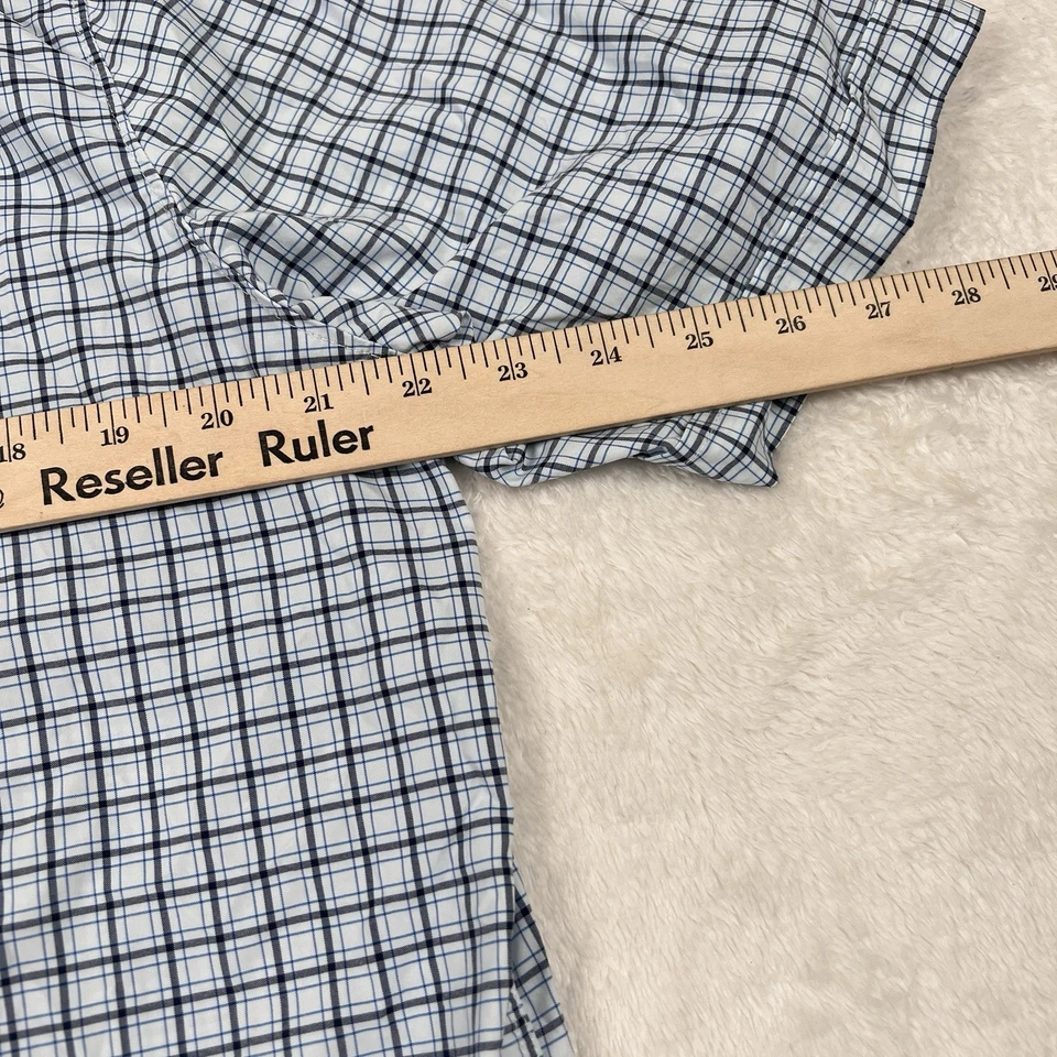 Рубашка мужская Helly Hensen XL белая синяя на пуговицах короткий рукав клетчатая уличная - Изображение 4 из 4