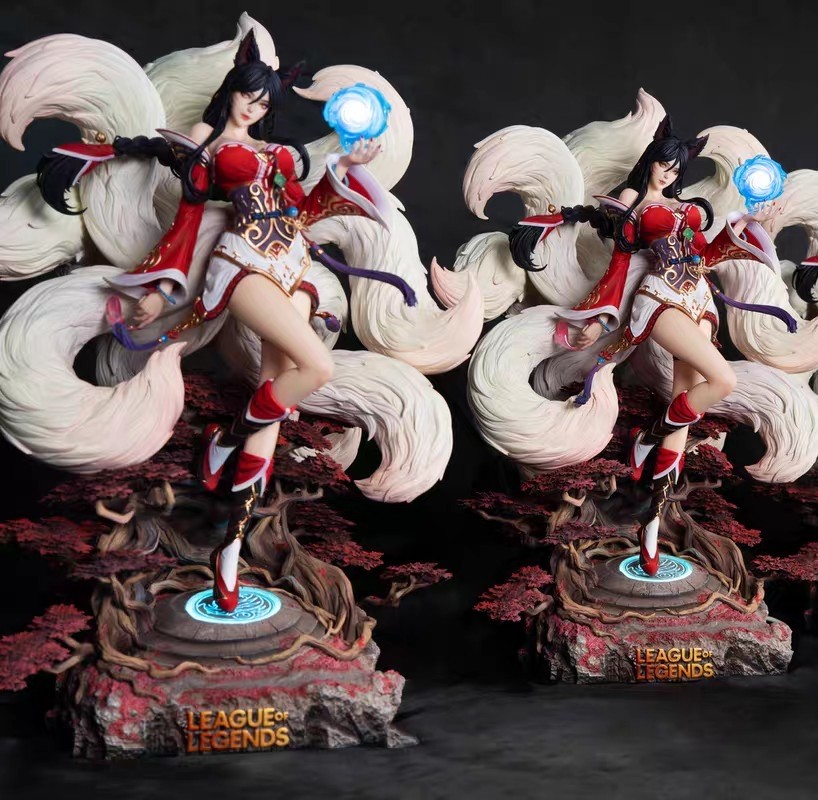 JIMEI Palace LOL the Nine-Tailed Fox Model Ahri Statue in stock