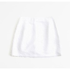 Abercrombie Fitch Mini Skirt Skort Sequin White XL