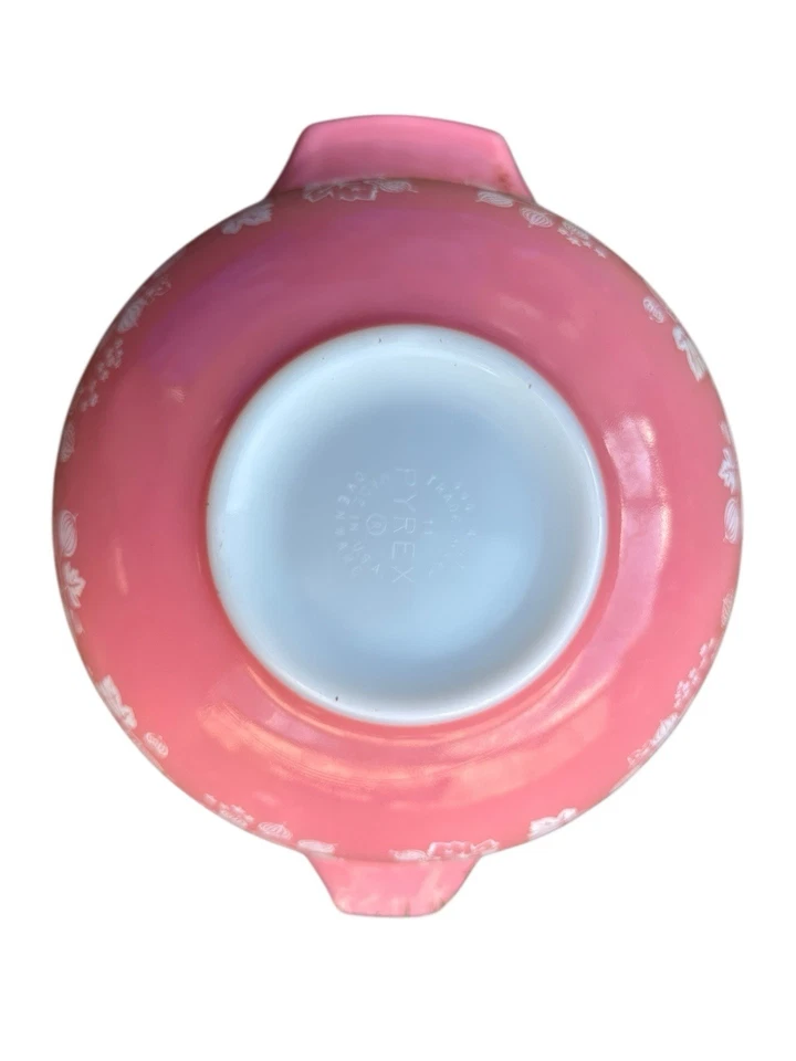 Pyrex Pink Gooseberry Cinderella Mixing Bowl 444 4QT Nesting Bowl Vintage - Image 2 of 4