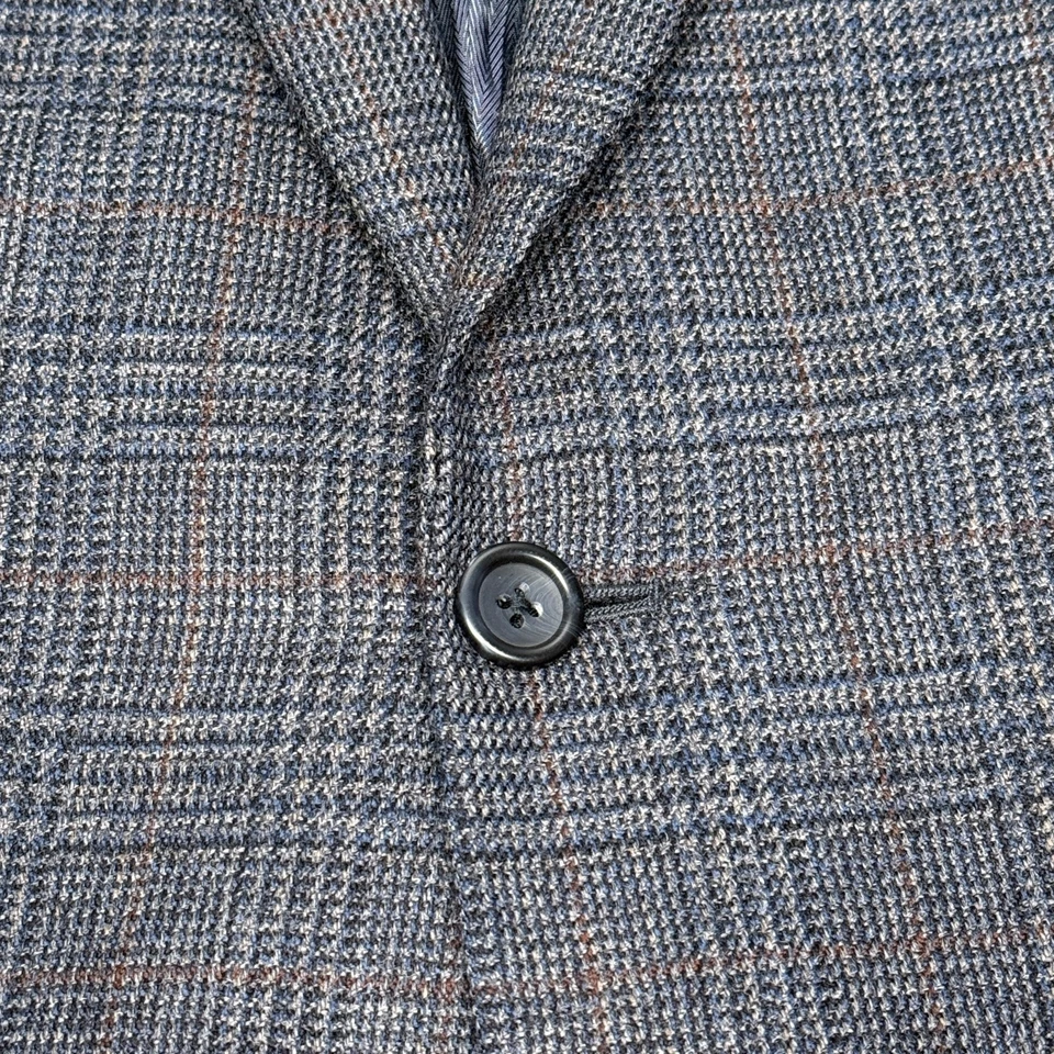 Abrigo Blazer Chaqueta Joseph & Feiss 44S Glen Cuadros Lana de Cordero Franela Deportivo Foto 3 de 4