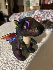 Ty Anora Dragon Beanbag Plush Black Multicolor Collectible Soft Toy MPN Anora