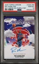 2025 Topps Chrome Sky Right Signatures Rip Hamilton Purple Auto /75 PSA 10 💎