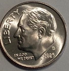 2025 D ROOSEVELT DIME 50 COIN SEALED ROLL  GEM BU NOT PRESALE ON HAND!! Tight !!