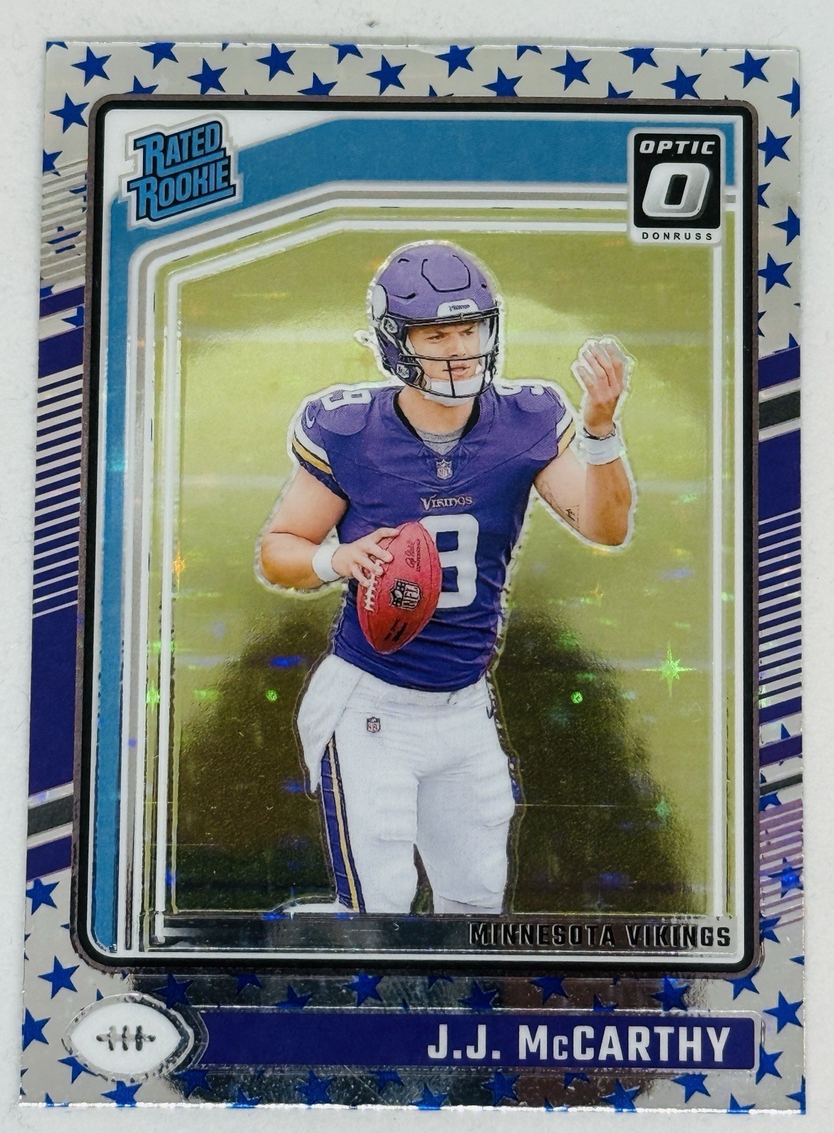 2024 Panini Donruss Optic Football #235 JJ McCarthy Stars Emoji Rated Rookie SP