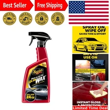 Instant Car Shine: Meguiar's 24 Oz Quik Wax Spray for Quick & Durable Protection