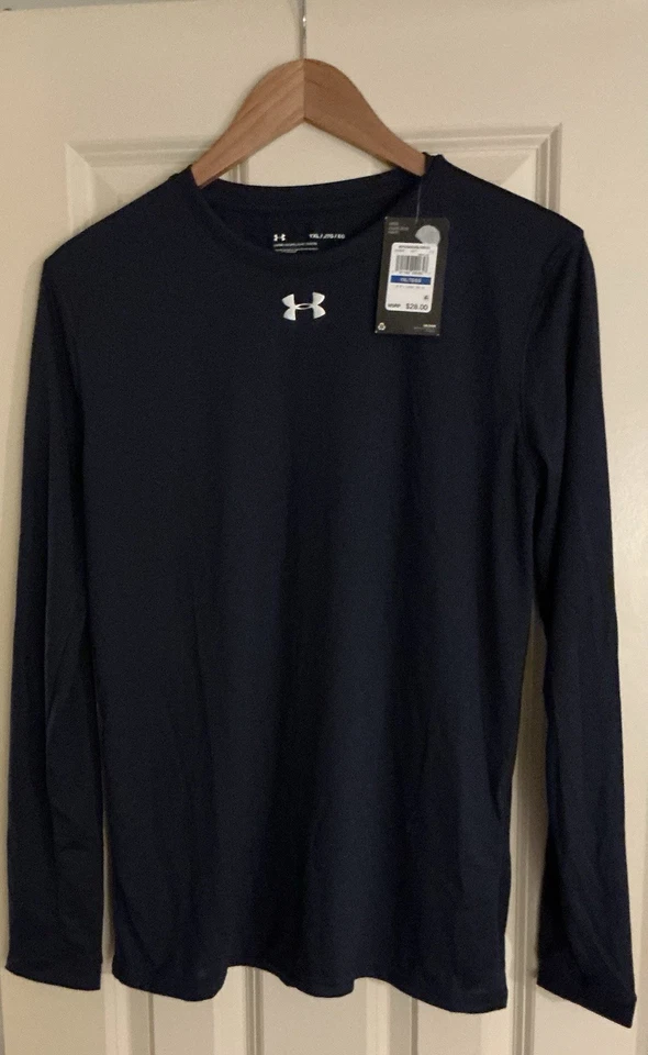 Under Armour мальчика шкафчик футболка, длинные рукава, темно-синий, размер YXL, 1305846 - Изображение 2 из 4