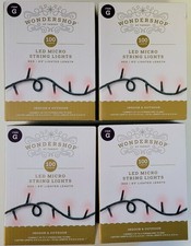 4x Wondershop 100ct LED Red Micro String Lights Christmas Valentines Holiday Lot