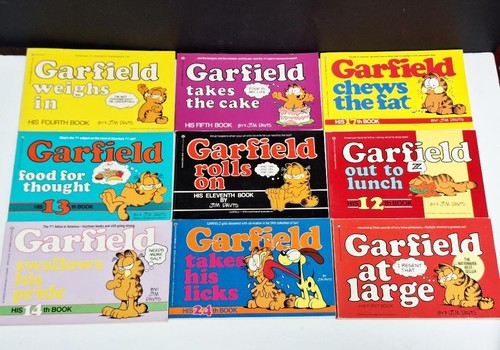 Vintage Garfield Paperback Lot of 18 books By Jim Davis. Please Read.