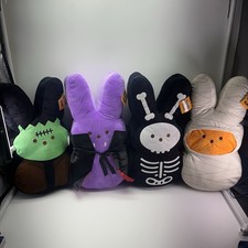 NWT PEEPS PLUSH HALLOWEEN JUMBO 24 Set Of 4-Mummy Skeleton Vampire Frankenstein