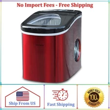 Frigidaire 26 lb. Countertop Ice Maker EFIC117-SS, Red Stainless Steel