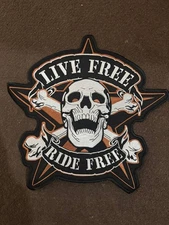 Skeleton Design Back Patch – Large Iron-On or Sew-On for Apparel