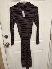LOFT Petites Women’s Striped Multicolor Dress XXSP - New with tags 