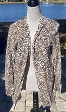 Chico  s Cardigan Leopard Animal Print Size 2
